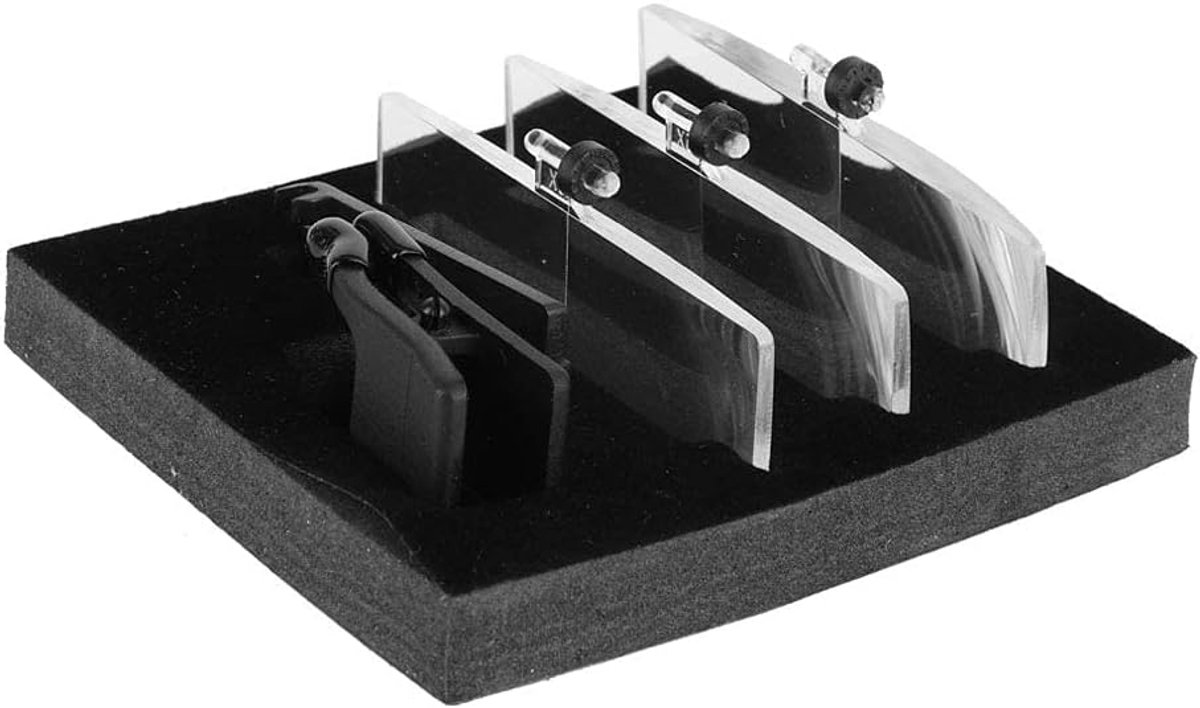 SnelShoppen - Clip-On Vergrootglazen voor Draagbare Visuele Hulp - 1.5x 2.5x 3.5x Vergroting - Lichtgewicht Plastic Lenzen met Beschermcase - Ideaal v