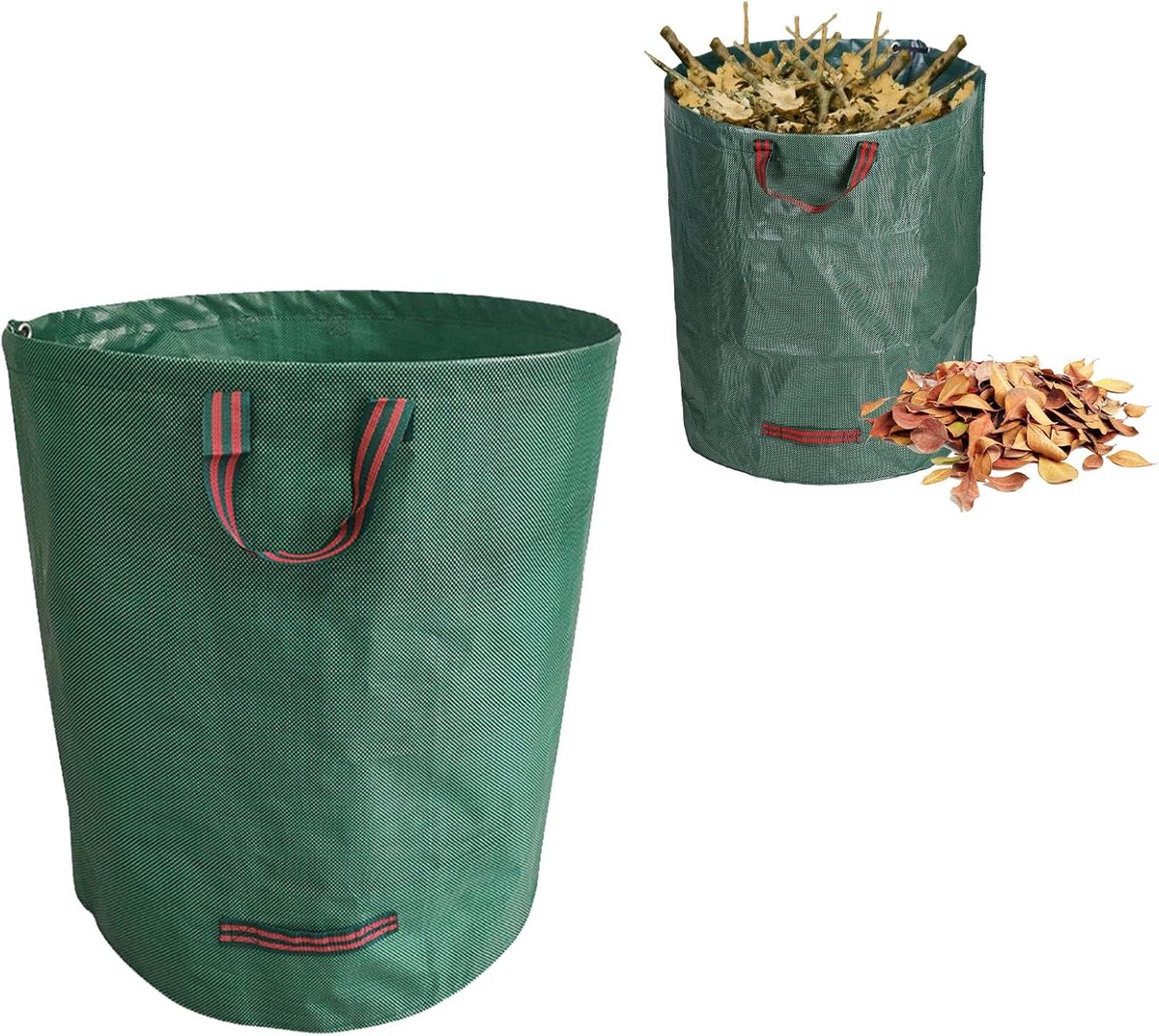 SnelShoppen - Tuinafvalzak met Handvatten, Zelfstaand en Vouwbaar, Herbruikbare Tuinzakken, 120 Liter, Stevige Scheurbestendige Materialen voor Blader