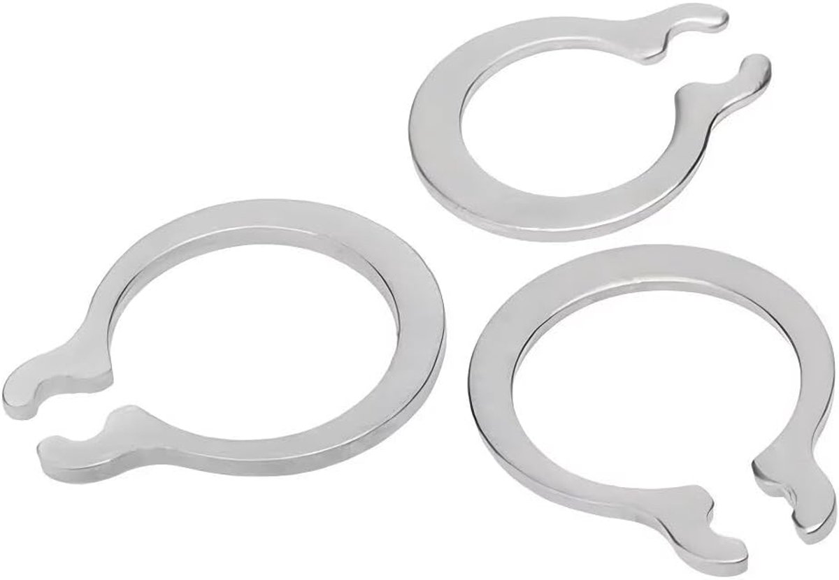 SnelShoppen - 304 Roestvrij Staal Externe Circlips C-Clips Snap Ringen 6mm (200 stuks) voor Bevestigen en Vergrendelen