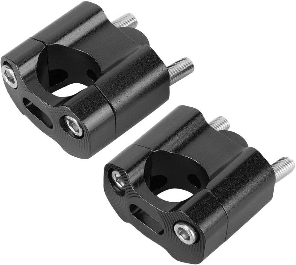 SnelShoppen - Universele Motorhandlebar Verhogers 22mm, CNC Aluminium Riser Adapter voor Motorfietsen en Fietsen, Zwart, Voor 7/8 Inch en 1/8 Inch Sta