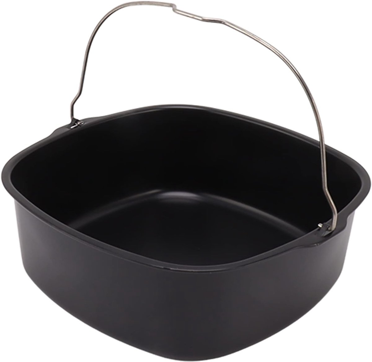 SnelShoppen - Air Fryer Cake Bakvorm 20 cm, Voedselveilig Metaal, Vaatwasmachinebestendig, Geschikt voor de meeste Frituurpannen, Bakvorm voor Cassero