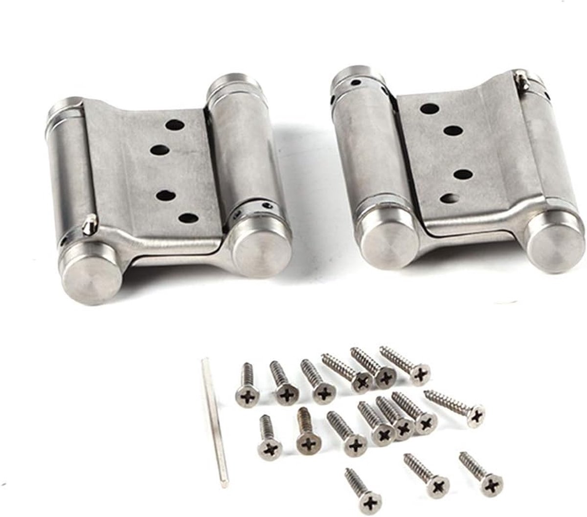 SnelShoppen - Double Acting Spring Scharnier 2 Stuks 3 Inch Dubbelwerkend Veerscharnier voor Saloon Deuren, Café Deuren, Rvs, Duurzaam, Corrosiebesten