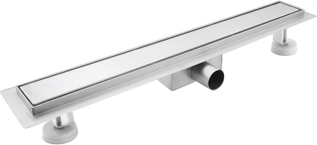 SnelShoppen - Doucheputje Extra Plat 80cm RVS Compleet Set met Sifon - Hoogwaardige Doucheafvoer - Eenvoudig te Installeren - Scheiding van Nat en Dro