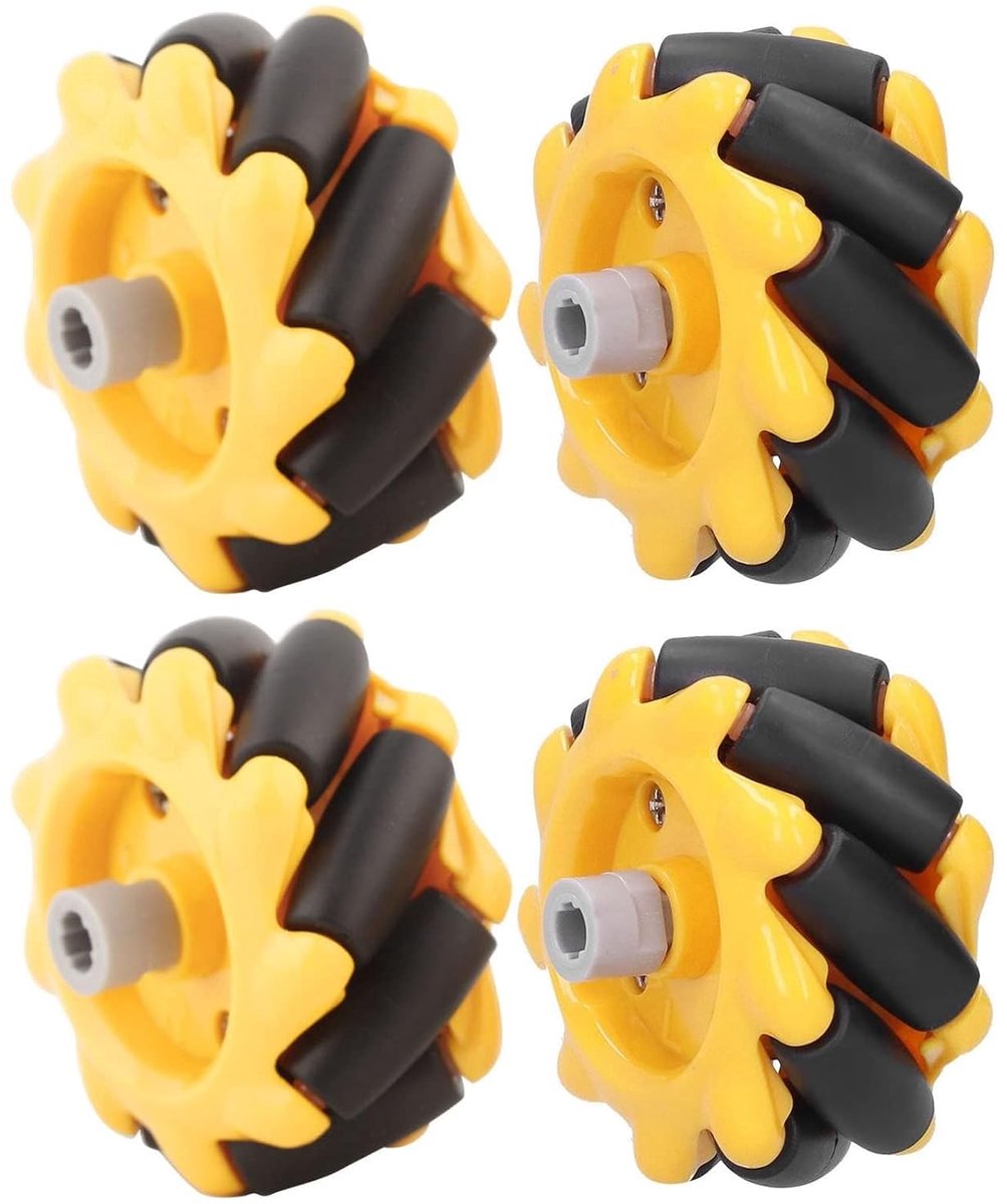 Omnidirectionele Mecanum Wielen 48mm voor Robotica, DIY Projecten en Bewegingssystemen
