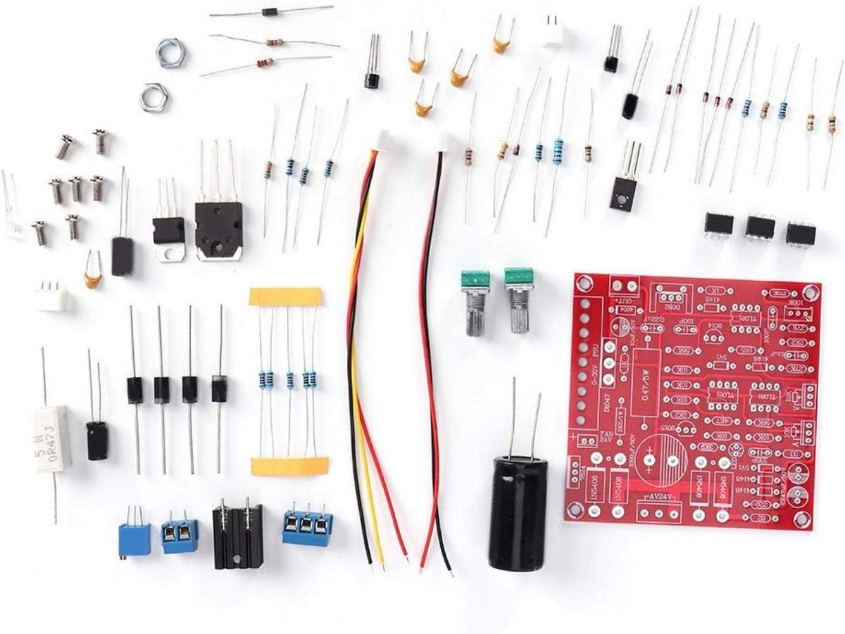 SnelShoppen - Variable Voeding Set, DIY Elektronische Kits, 1 PC DC Reguleerbare Voeding DIY Kit Module Onderdelen Stabiliseerd Continu Continu Verste