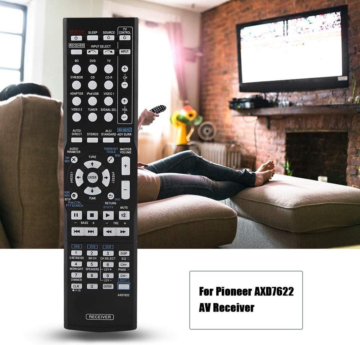 SnelShoppen - Universele Afstandsbediening voor Pioneer HTP-071 VSX-42 SX-319V VSX-321K VSX-420 VSX-421 VSX-519 520 521 522 523 524 VSX-819H 821 822 8