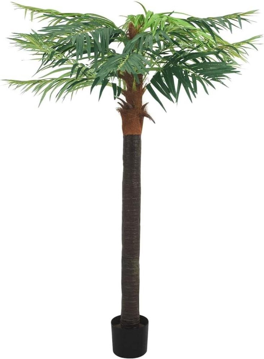 Kunstpalm - Decoratieve plant Kunstplant - Interieur decoreren - Onderhoudsvrij gebladerte - 205-215 cm - Groen