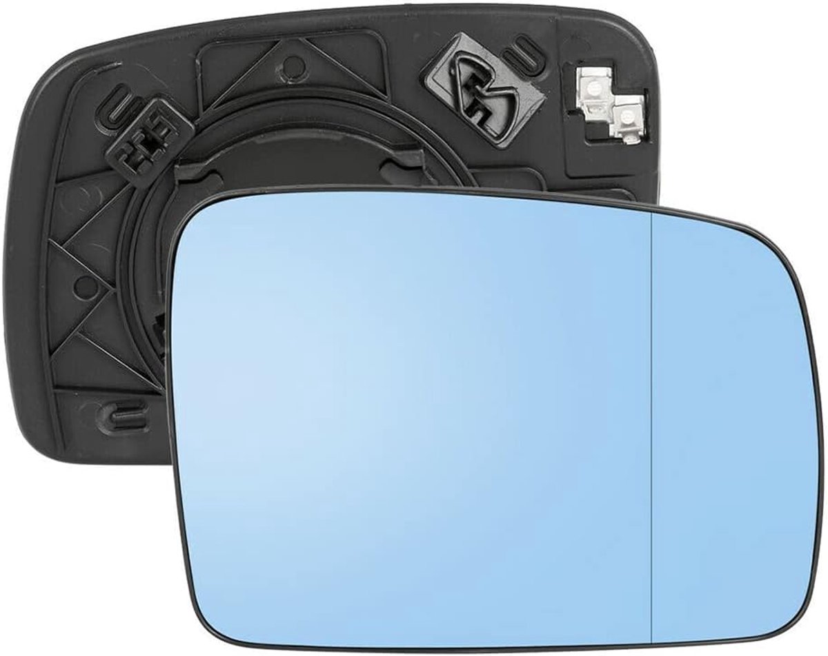 SnelShoppen - Auto zijspiegelglas links/rechts blauw getint voor LR2 LR3 R-range R-over 04-09 verwarmd met achterplaat en diverse opties