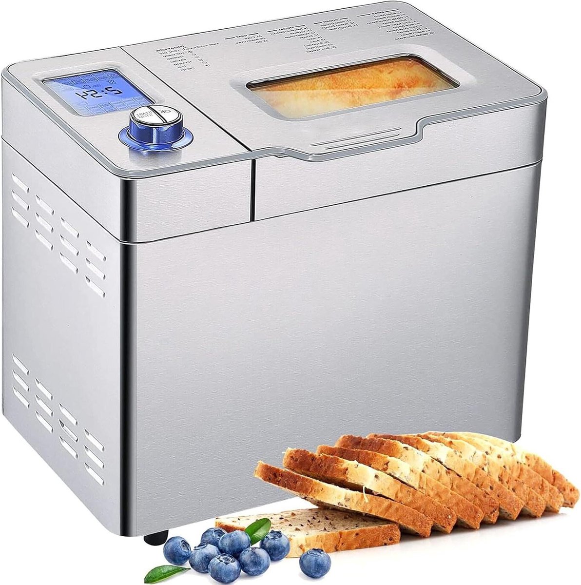 Broodbakmachine - Automatische bakker - Zelf brood maken - 25 programma's - Tot 900 g - Zilverkleurig