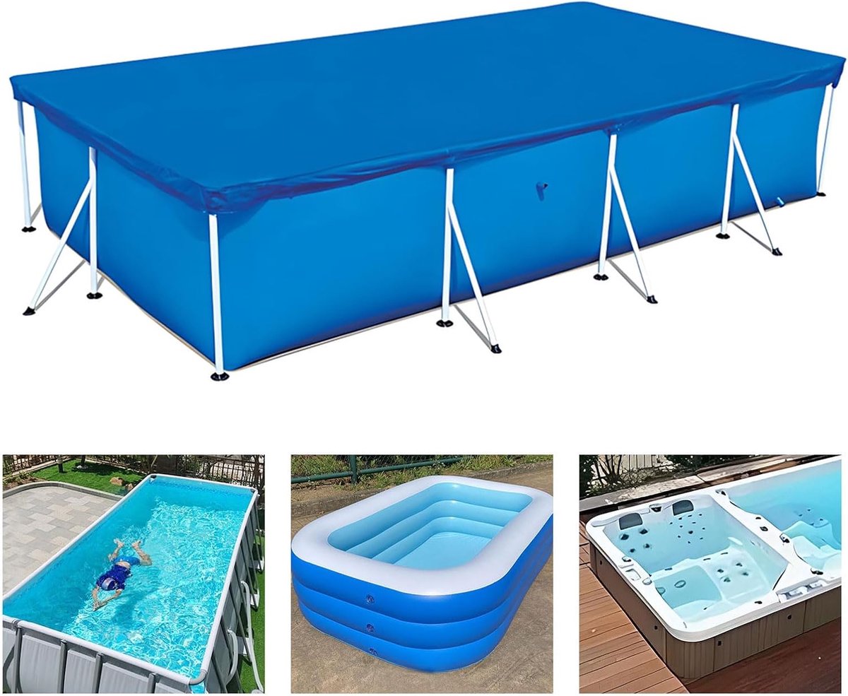 Zwembadafdekking 260 x 63 cm - Waterdichte PE beschermzeil - Bescherming tegen bladeren en vuil - ShopVlot