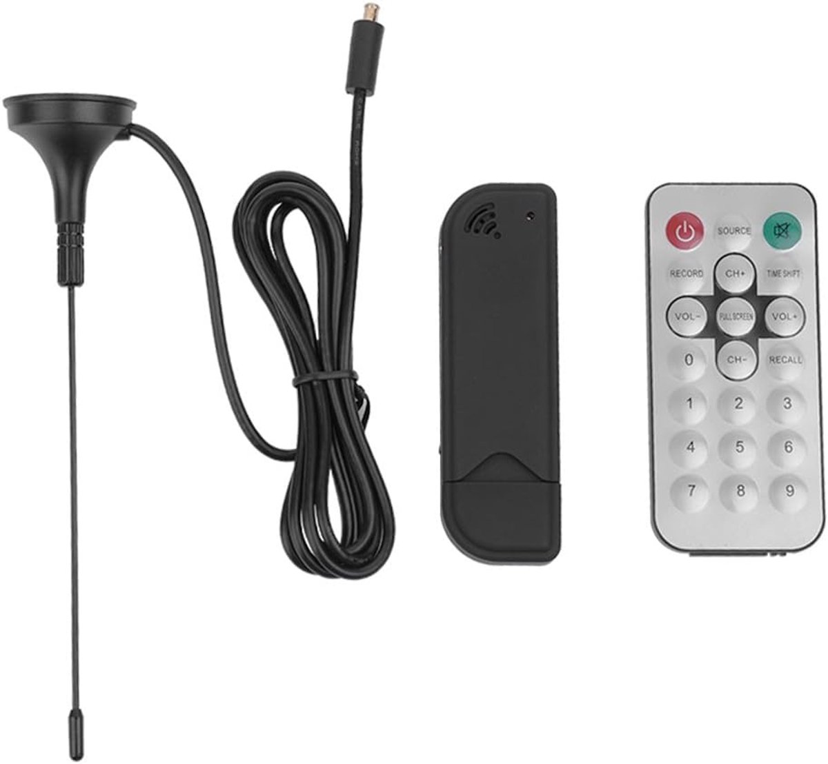 SnelShoppen - Mini USB TV Tuner Ontvanger met ISDB-T Digitale TV, Video Recorder, FM Radio en DAB Functie voor Laptop en PC