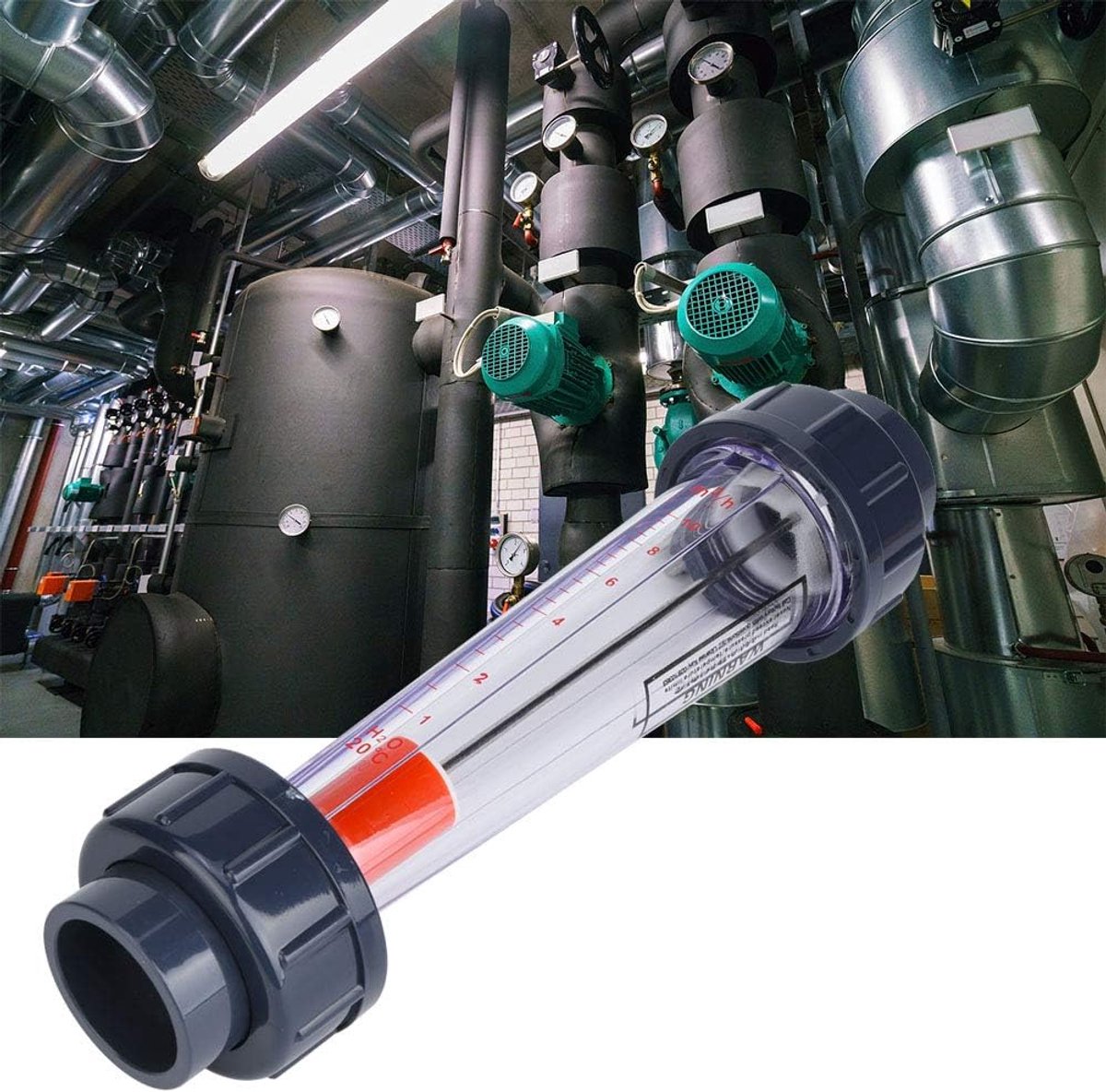 Pijpdebietmeter 1-10m³/H - Transparant ABS - Hoge nauwkeurigheid - Voor vloeistofmeting - ShopVlot