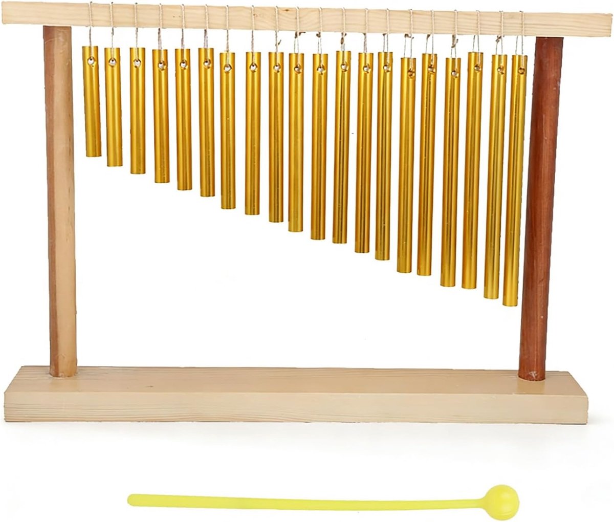 SnelShoppen - 20-Tonige Percussie Chimes Instrument met Hamer, Enkelrijige Tafel Chime Bar, Ideaal voor Feestdecoratie, Onderwijs en Kinderen