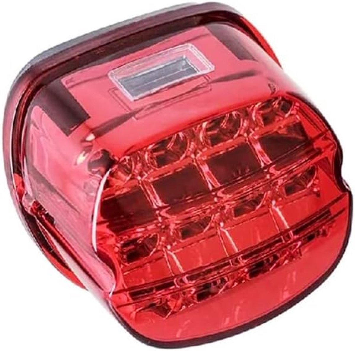 SnelShoppen - LED Achterlicht Motorfiets, Rood Smoke Lens, Remlicht met 13 LED's voor Harley, Dyna, Road King, Electra Glide, Street Bob, Toer Motorfi