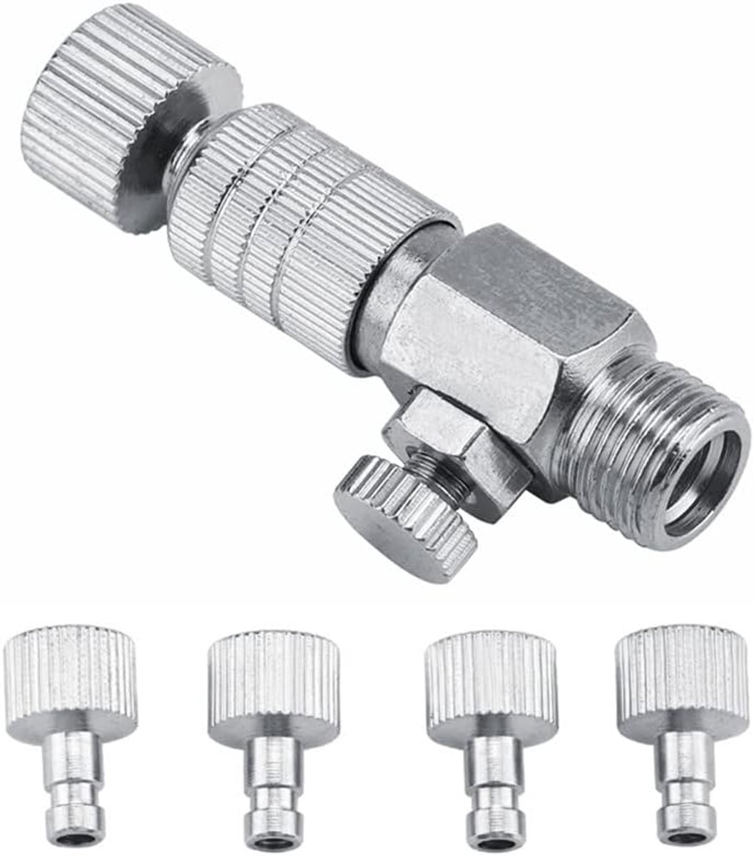 SnelShoppen - Set van 4 1/8-inch Metalen Airbrush Snelkoppeling Luchtdruk Slangadapter Connectoren met Interne en Externe Draad voor Airbrush Compress