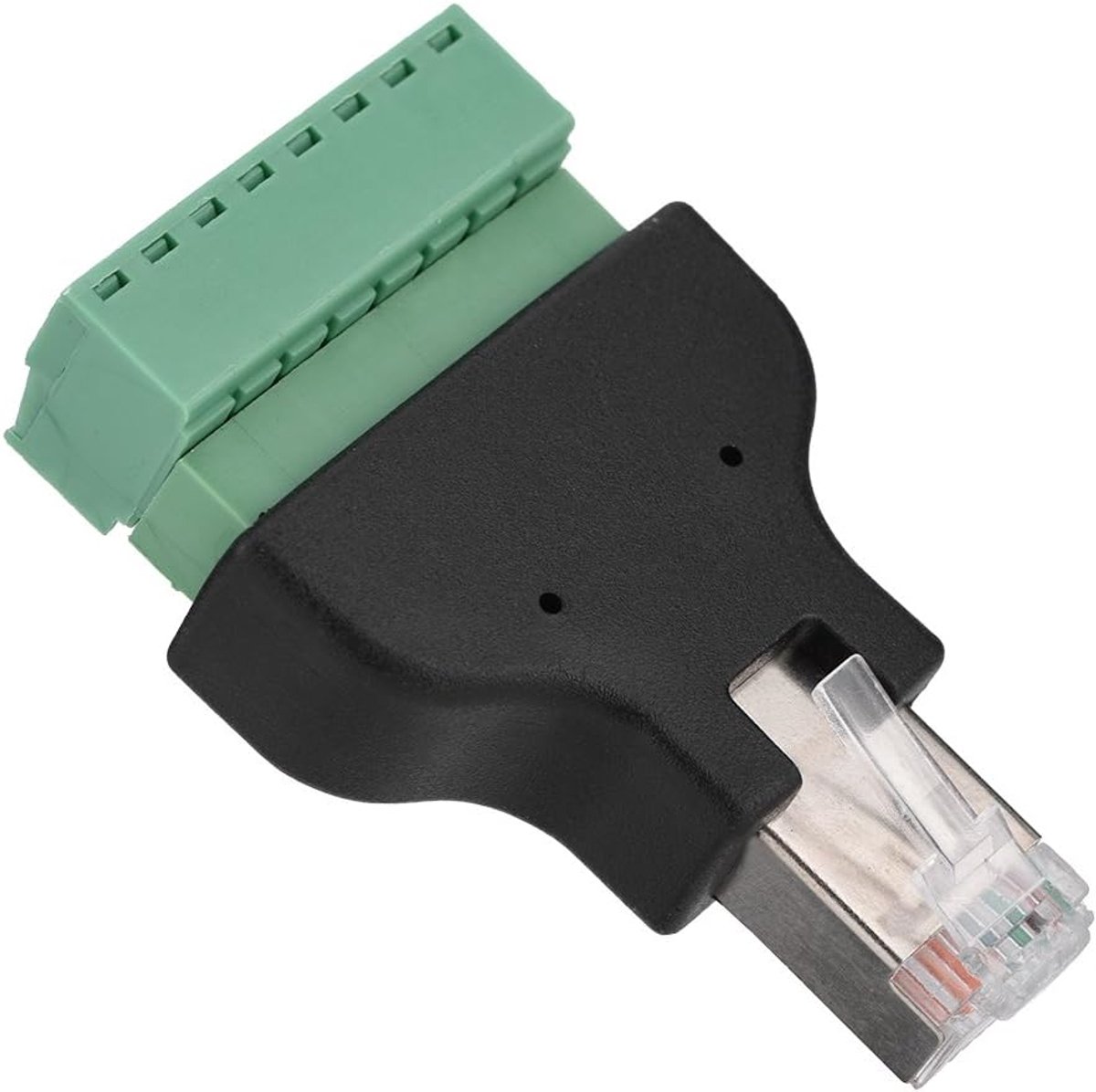 SnelShoppen - RJ45 Ethernet Plug, Male 8-Pool, Schroefverbinding, Ideaal voor DVR, Videobewaking, Stabiele Signalen, EIA/TIA 568B Compatibel