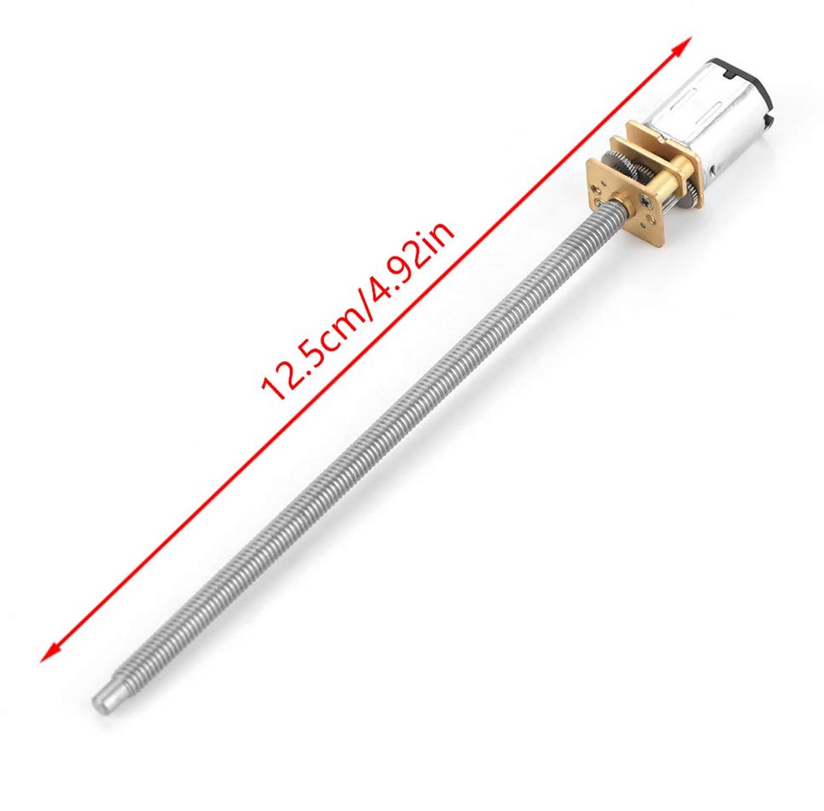 SnelShoppen - DC N20 Metaal Snelheidsreductiemotor Zachtloper Micro Elektrische Motor met Lange Uitgangsas M4 x 100mm (6V 30RPM) voor Mechanica en Lif