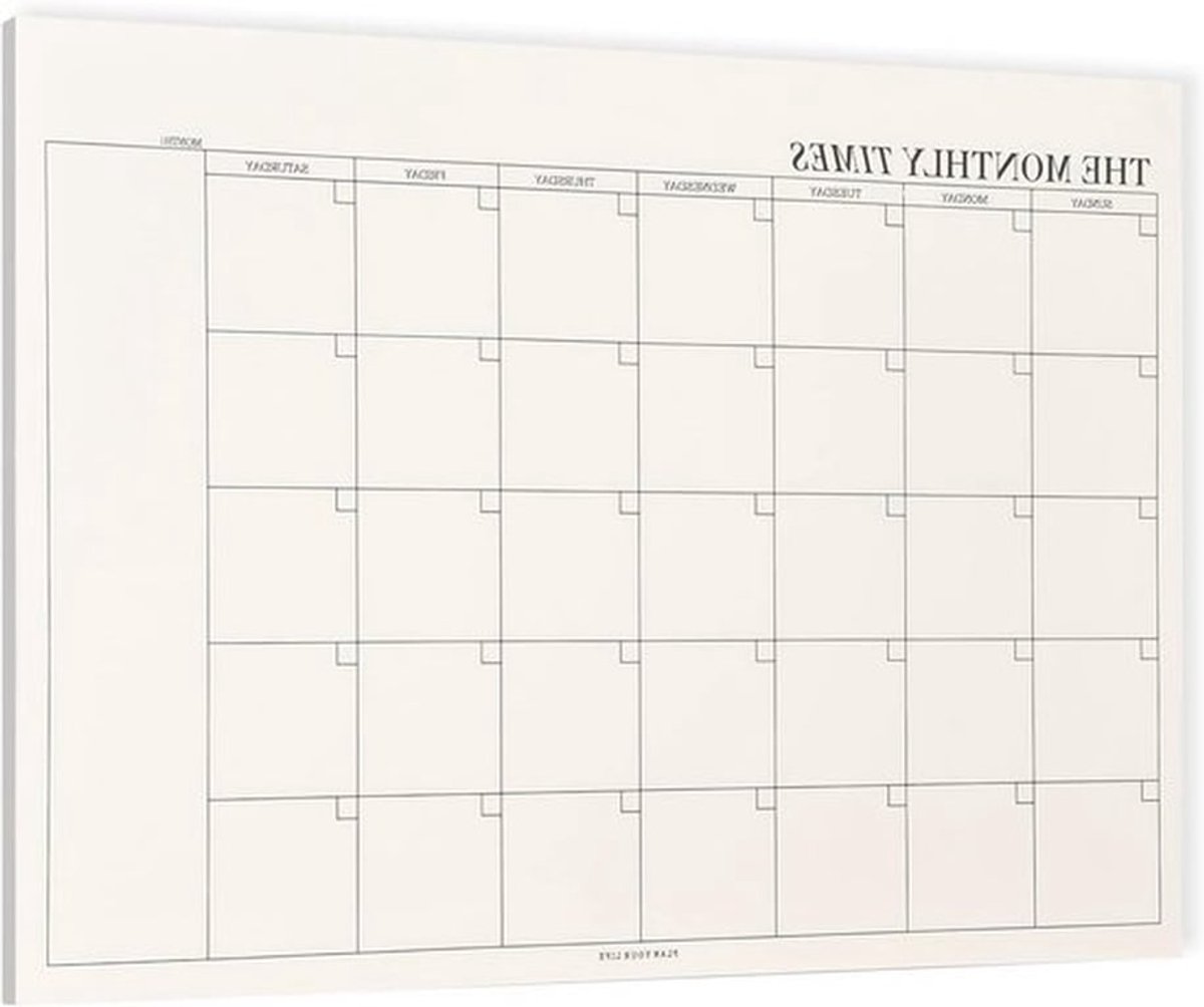 Maandplanner met Gewoontetracker, 60 Vellen 24.5 x 17.5 cm, Agenda met Takenlijst, Maandoverzicht en Boodschappenlijst voor School, Kantoor en Huishouden