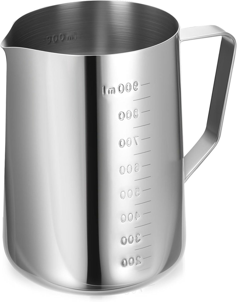 Maatbeker 1 liter - roestvrij staal - fijne schaal - ideaal voor koken en bakken - SnelShoppen