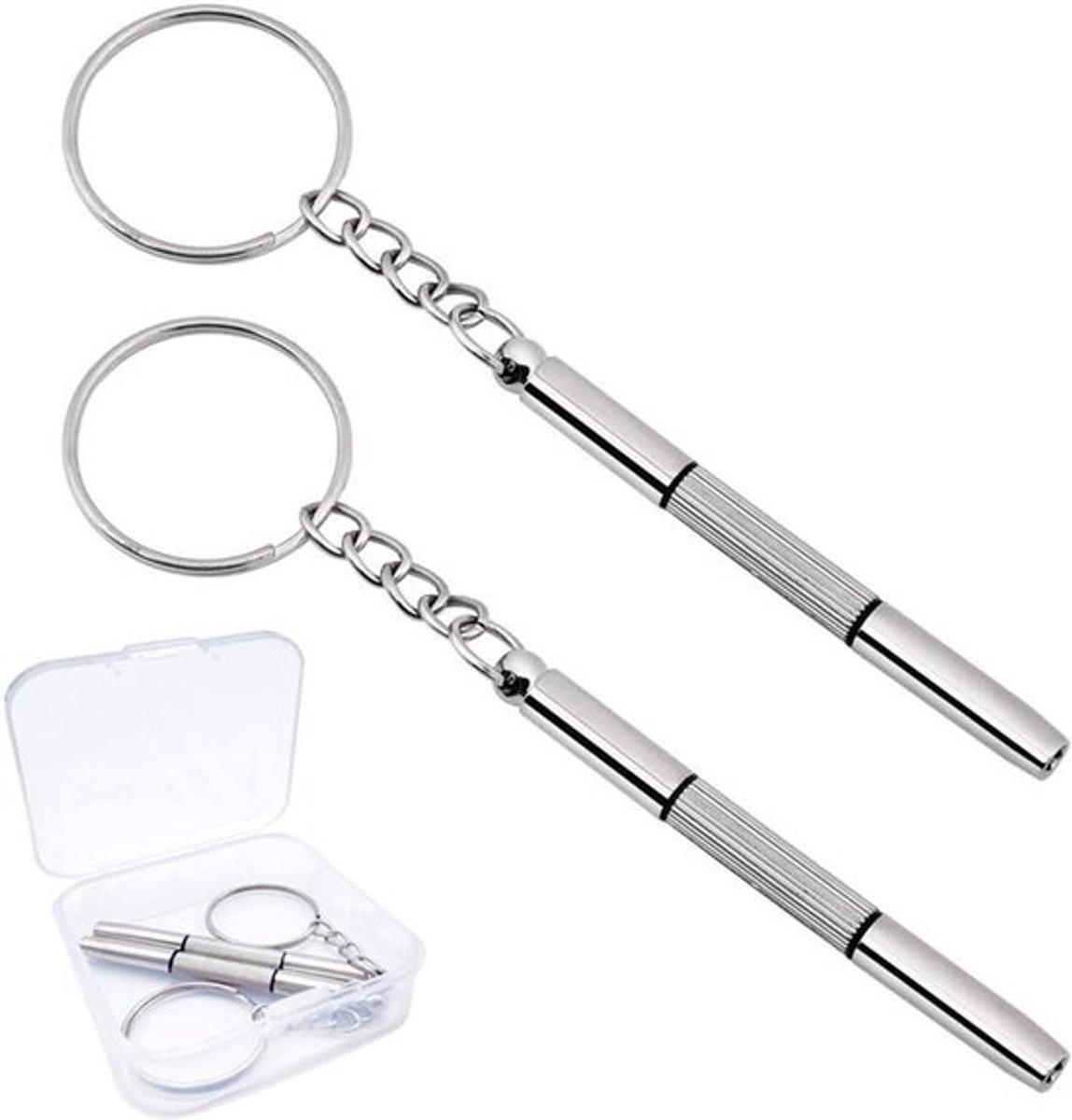 Handige 3-in-1 Mini Schroevendraaier Set voor Sleutelhanger, Ideaal voor Brillen, Horloges en Mobiele Telefoons