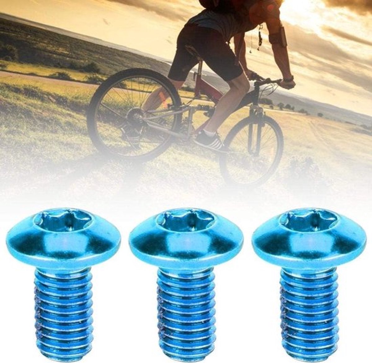 12 Stuks Disc Brake Rotor Schroeven voor Mountainbike en Racefiets - T25 Kop, Blauw, Duurzaam en Lichtgewicht