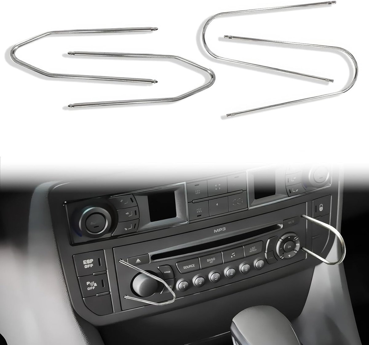Radio ontwerptools 4pcs - ronde vorm - eenvoudig te gebruiken - voor het verwijderen van autoradio's - ShopVlot