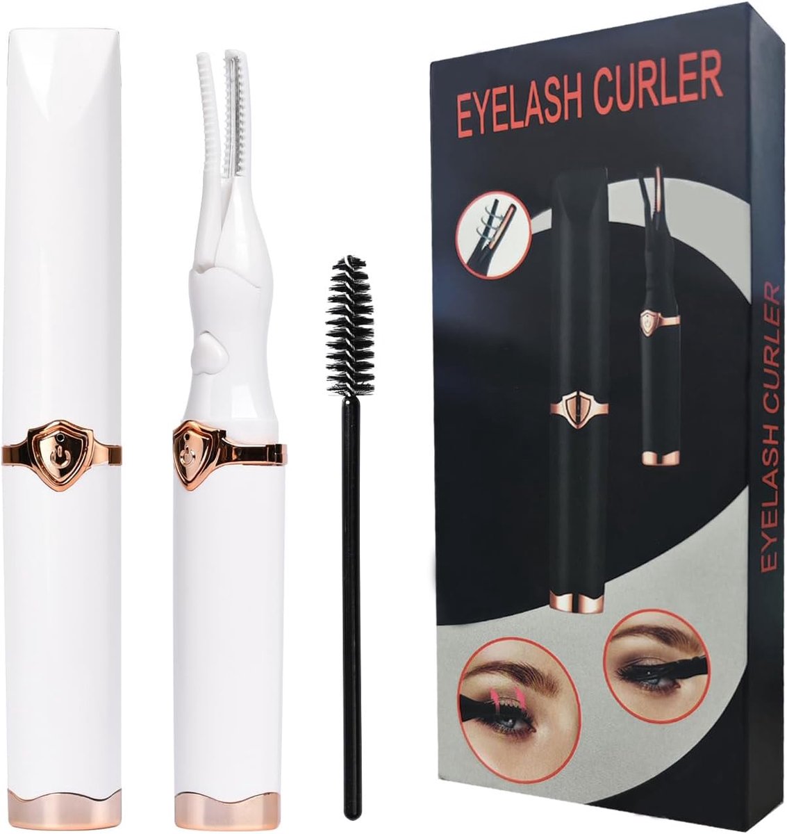 Verwarmbare wimpertang - 2-in-1 elektrisch - oplaadbaar met 3 temperatuurmodi - wimpermake-up-gereedschap voor vrouwen - ShopVlot