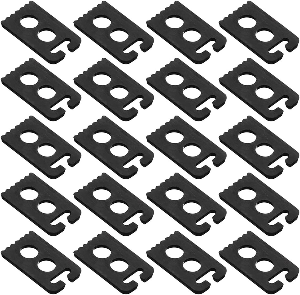 Schoenen vetersluiting zonder strik - 20 stuks zwarte vetersluiting clips - SnelShoppen