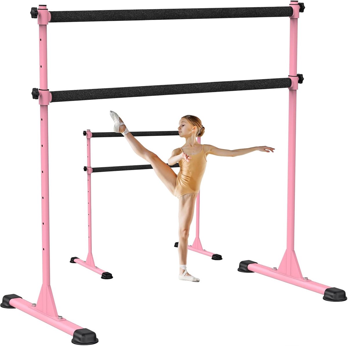 SnelShoppen - Vrijstaande balletbar met hoogteverstelling, robuuste dansbar voor kinderen en volwassenen, met antislip rubberen pads, ideaal voor dans