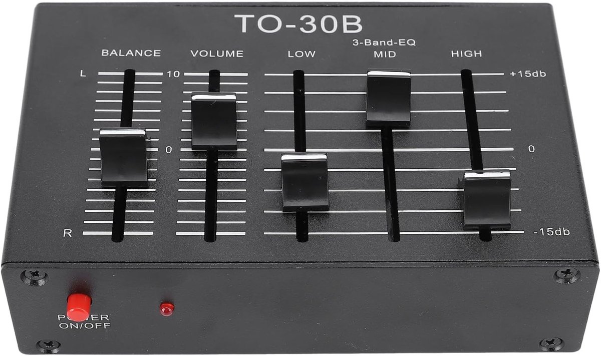 3 Tires Equalizer 20Hz 20kHz Stereo Digital EQ High Middle Low Regulator Audio Processor for Hifi Home Theater Studio - ShopVlot