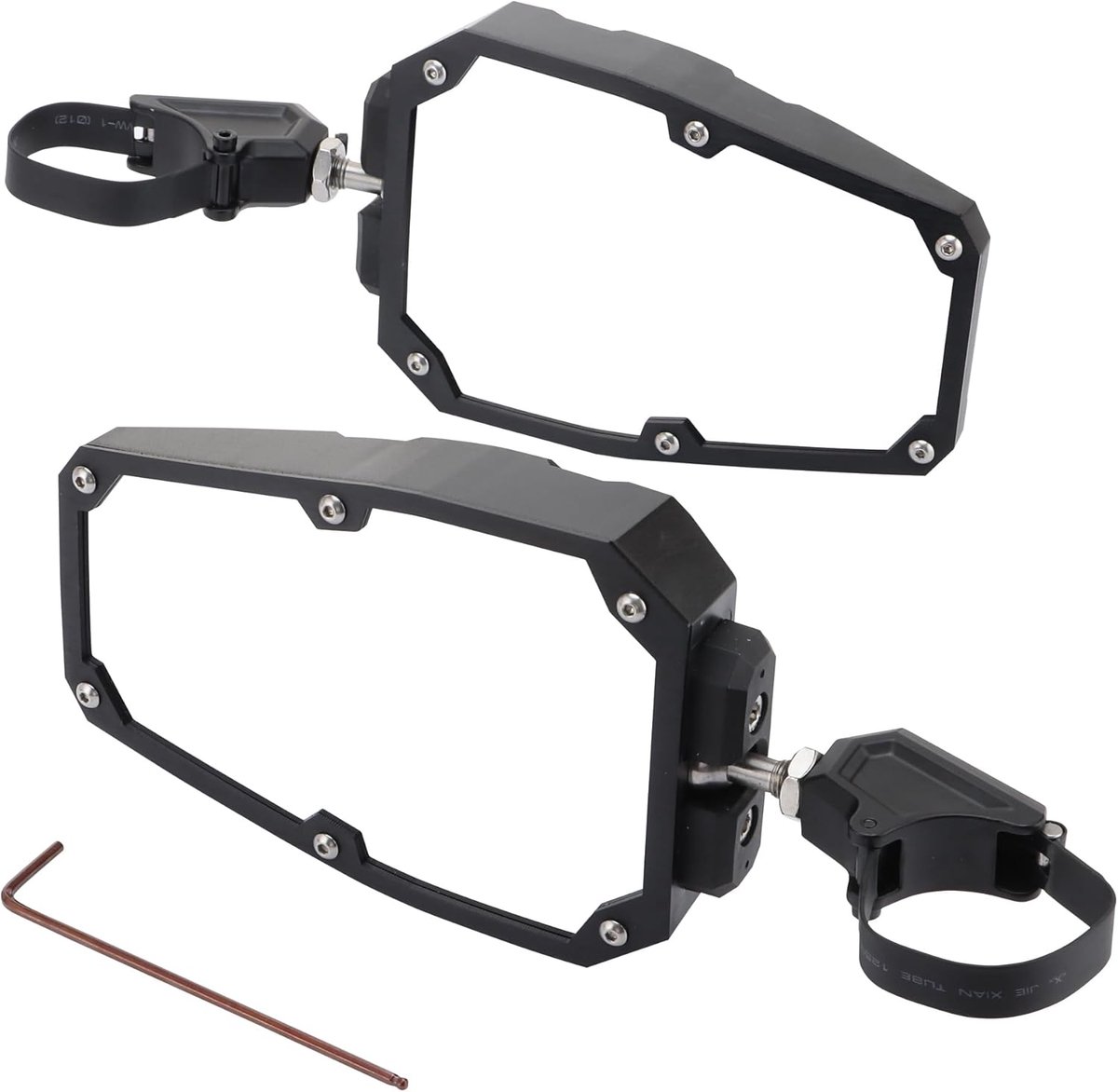 SnelShoppen - WOOSTAR Zijspiegel met Klemmen Vervanging voor Polaris RZR 900 1000 Rhino Teryx Mule YXZ Pioneer Gator X3 Onbreekbaar UTV Set van 2