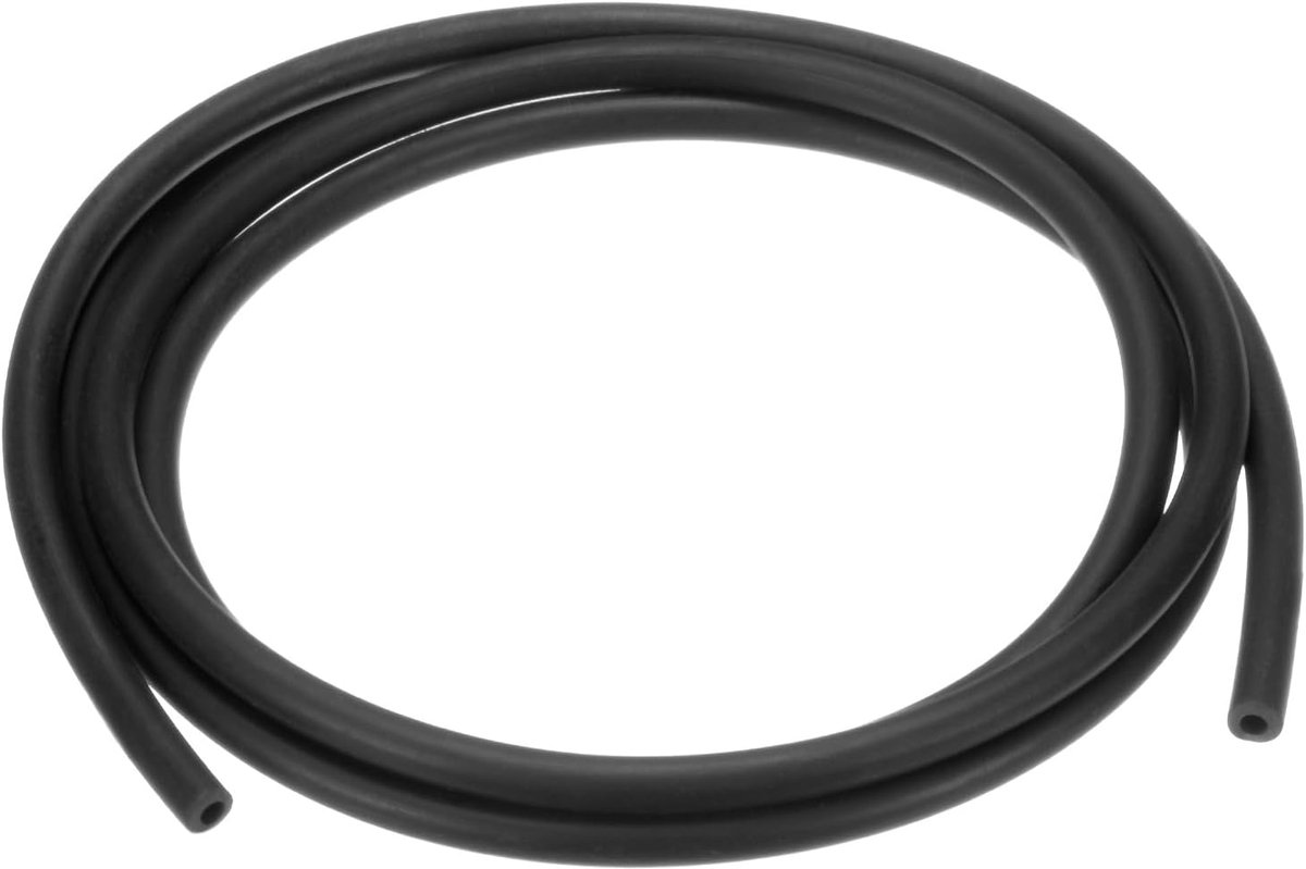 SnelShoppen - Rubberen Slangen voor Smering, 2mm ID x 4mm OD, 1m Tuinslang voor Irrigatie, Kleine Apparaten en Buitengebruik, Zwart