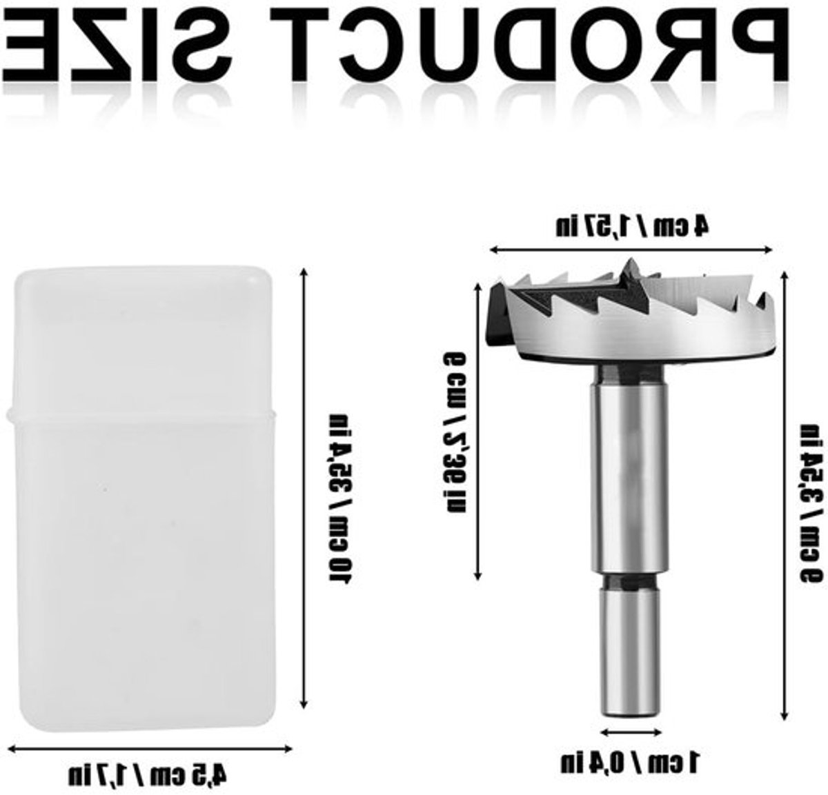 Professionele Forstnerboor 40 mm van tungsten staal, ideaal voor hard en zacht hout, precisie boren en houtbewerking