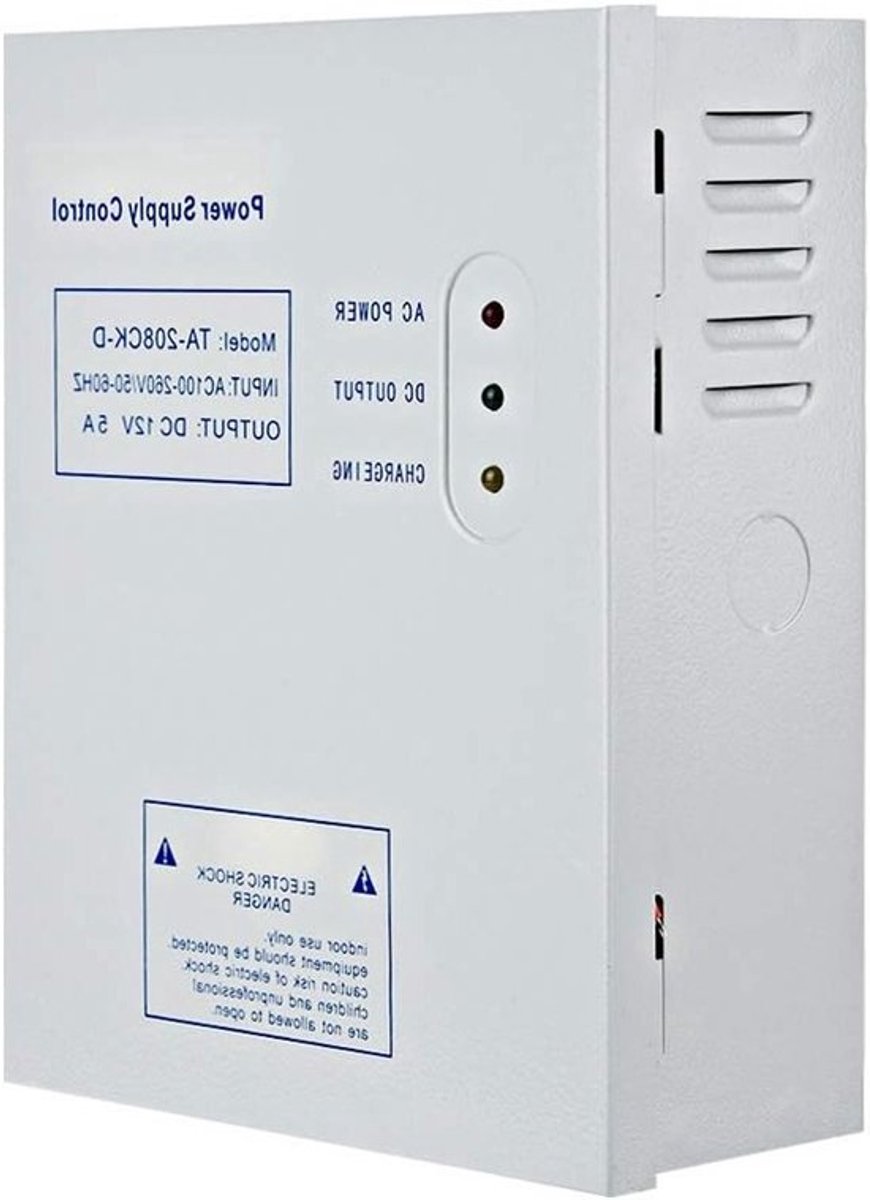 AC 110-240V DC 12V/5A Voeding voor Deur Access Control Systemen - Betrouwbare UPS Voeding, Stabiele Stroomvoorziening en Veiligheidssysteem