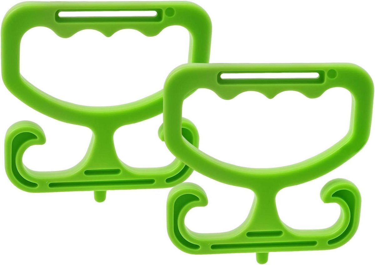 Draagtas Handvat - Boodschappenhouder - Zware Boodschappen Dragen - Dubbel Anti-Kras - 11.2 x 6.7 x 2.7 cm - Blauw