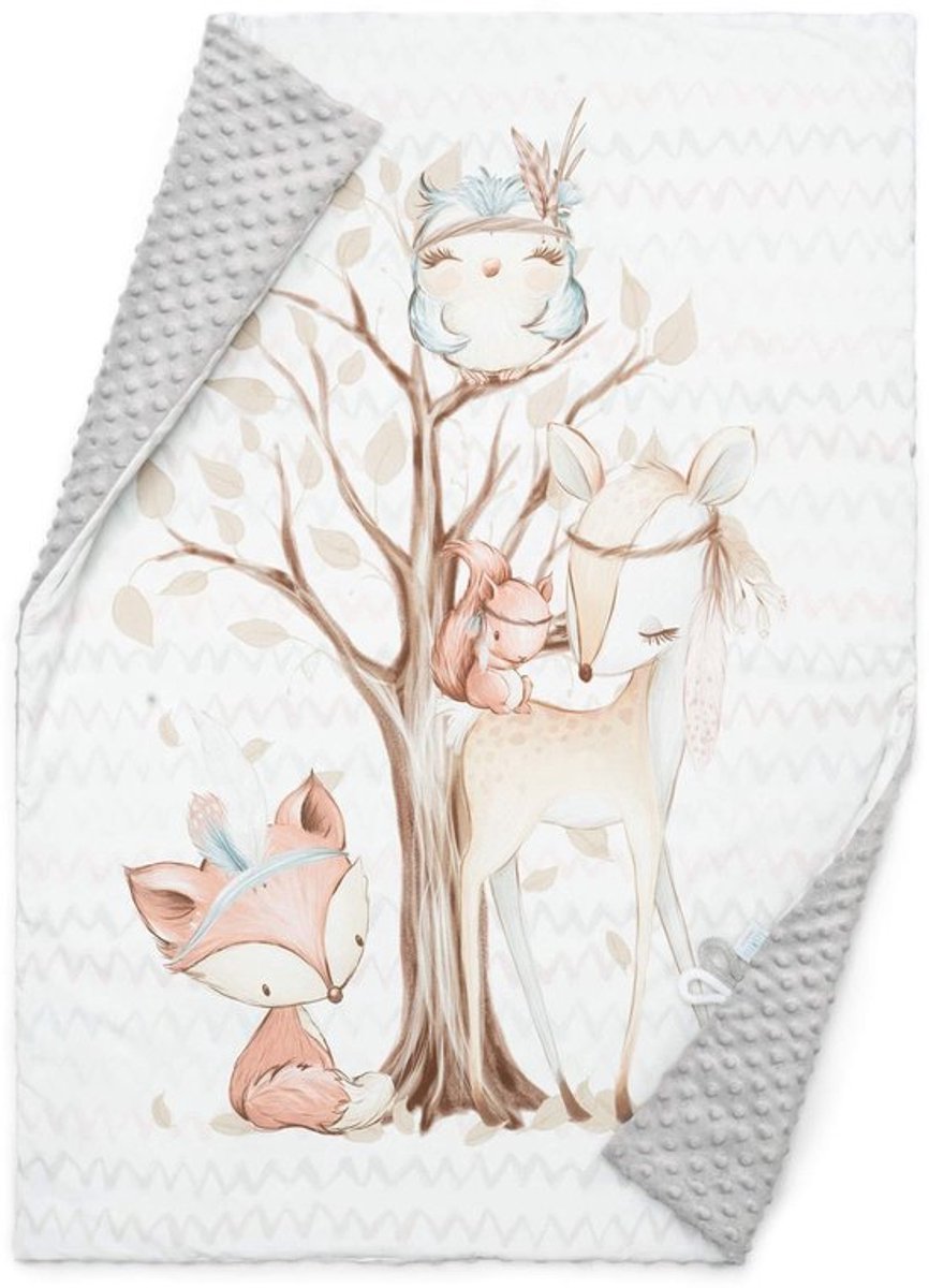 Babydeken Premium Katoen - Knuffeldeken - Kruipdeken - Dubbelzijdig - Öko-Tex-gecertificeerd - 75 x 100 cm - Zacht en Ademend - Kruipmat