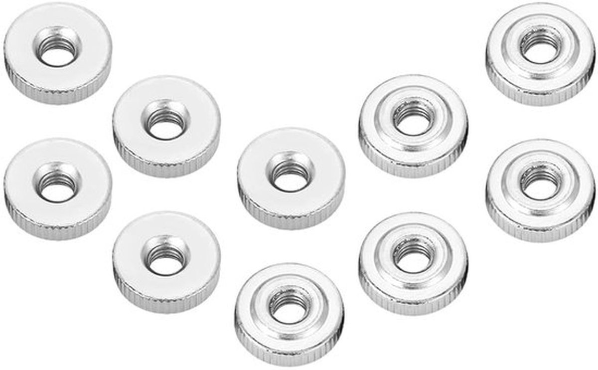 10 Stuks Carbon Stalen Getande Moeren voor Planishing Hammer - M4 M5 M6 M8 M10 Moeren Set voor Metaalbewerking