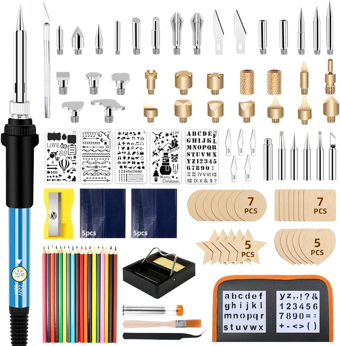 Soldeerbout Set - Multicolor - 39-delige Set - Temperatuur Instelbaar van 200 tot 450 °C - Voor Creatieve Doe-Het-Zelf Projecten