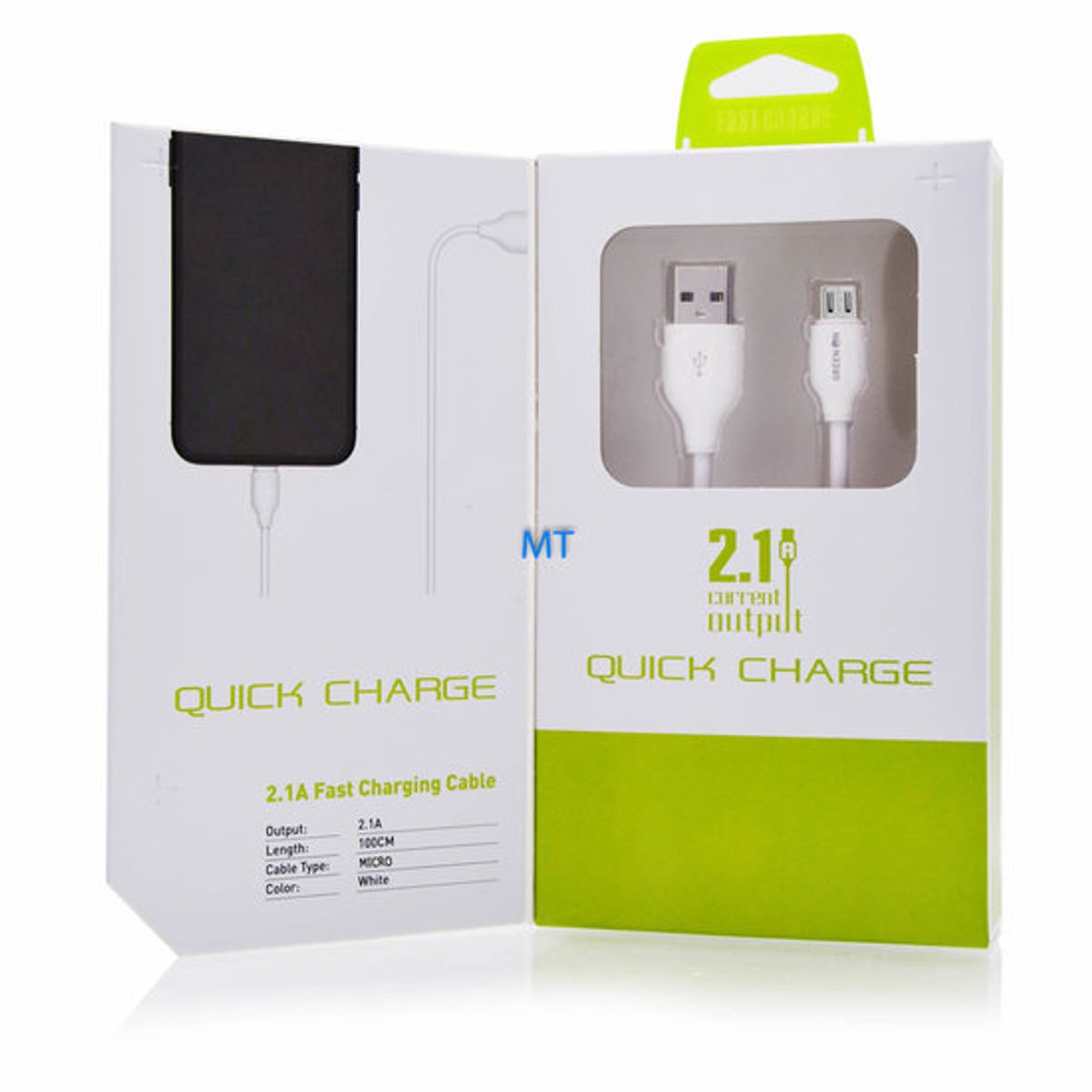 Green on - high speed data kabel - usb - micro - 1 meter