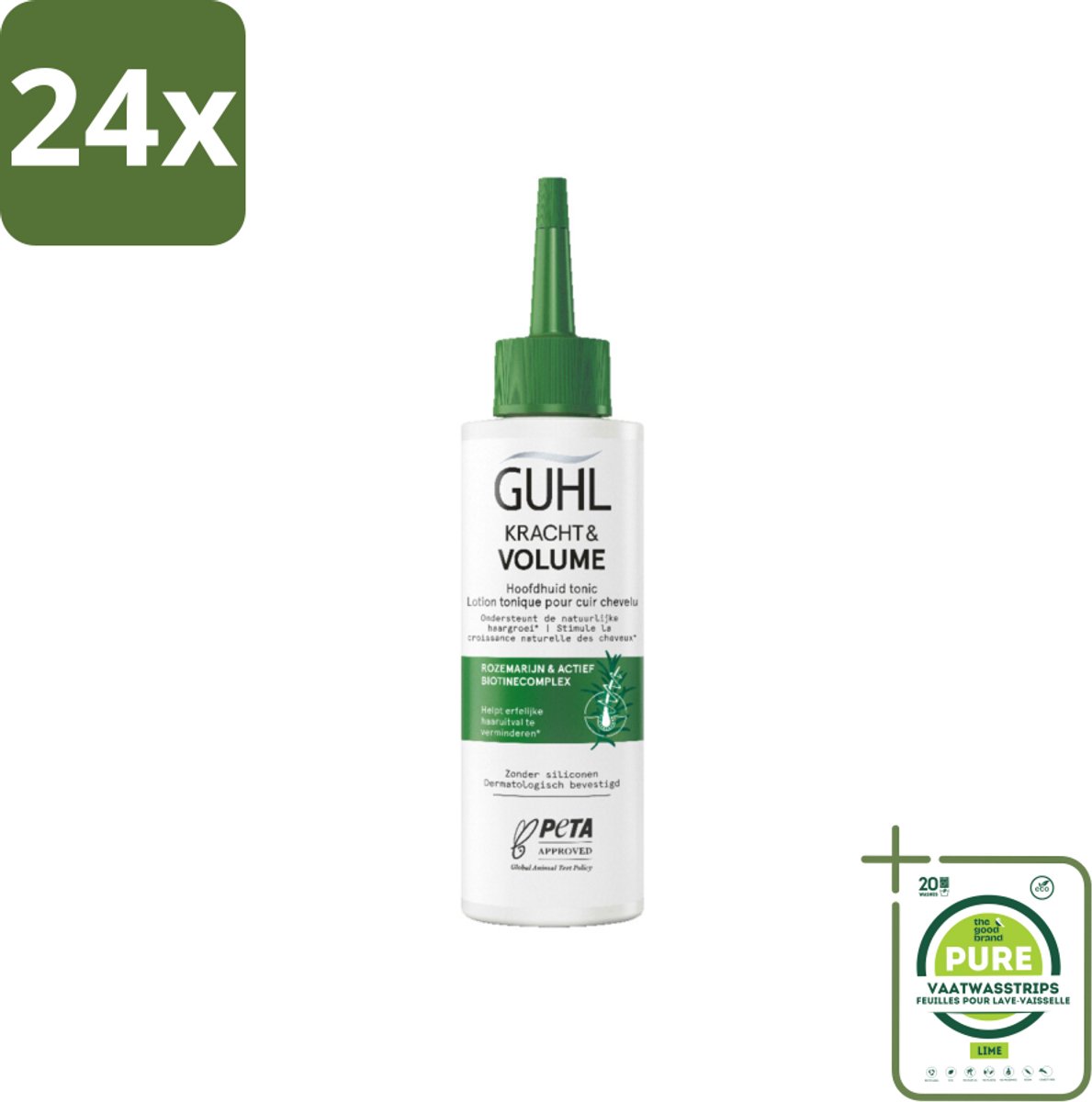 Guhl – Scalp Tonic – Kracht & Volume – 125 ml - Voordeelverpakking - 24 stuks - Haaruitval - Haargroei