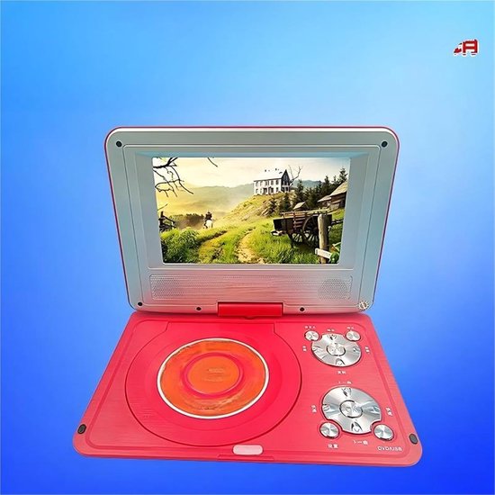 Draagbare dvd-speler - Mobiele mediaspeler - Films Kijken Onderweg - Draaibaar HD-scherm - 7 inch scherm - Roze — afbeelding 2