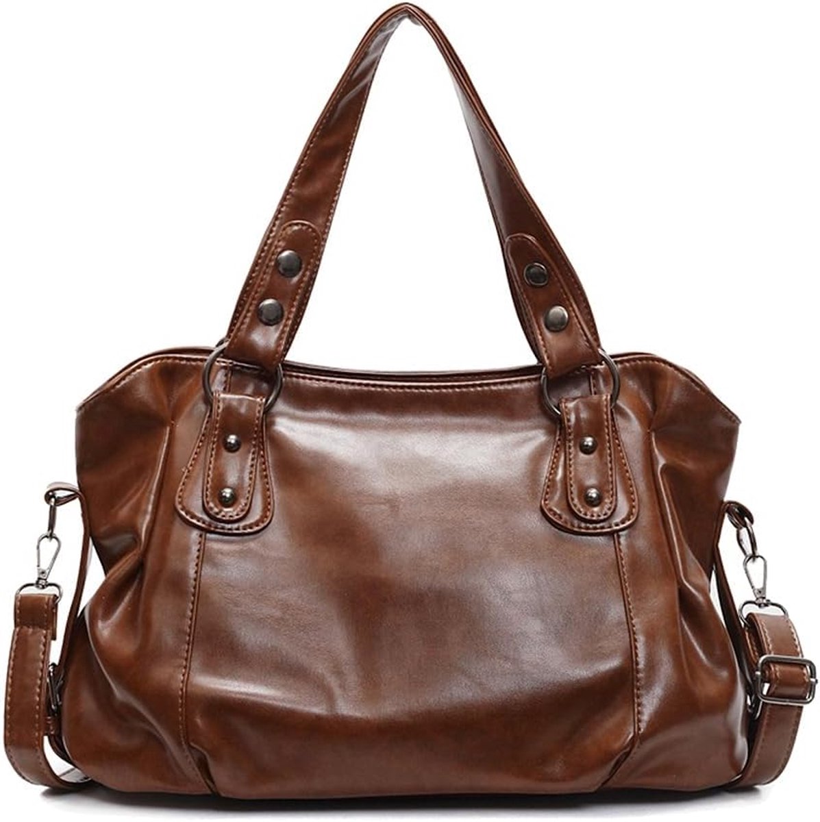 Coolives Dames Hobotas Draagtassen Hobo Handtas met lange hengsel dames Schoudertassen van PU-leer Schoudertas - ShopVlot