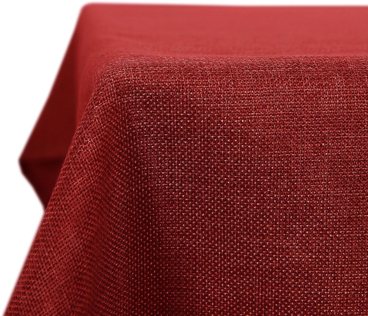 Famanu – Kerst tafelkleed met linnenlook, waterdicht en afwasbaar, rechthoekig, 130 x 220 cm, perfect voor feestdagen en eettafel