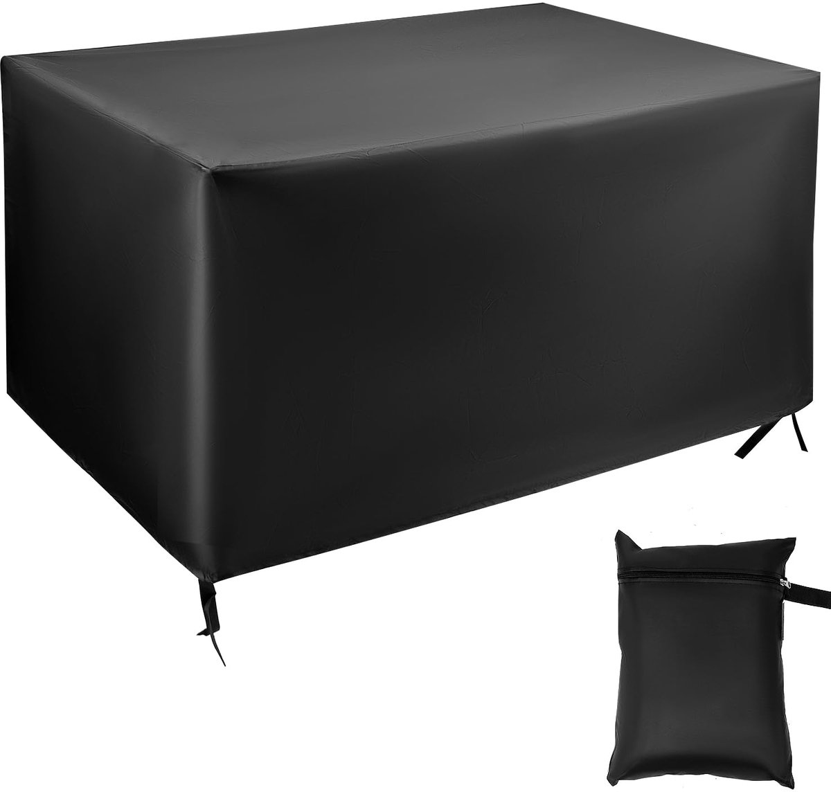 Famanu Tuinmeubelhoes, 150 x 90 x 80 cm, anti-UV en waterdicht, 420D Oxford stof Zwart