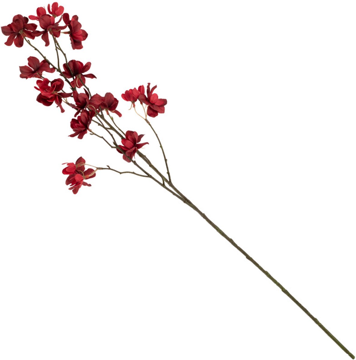 Kunstbloem kersenbloesem 82cm rood