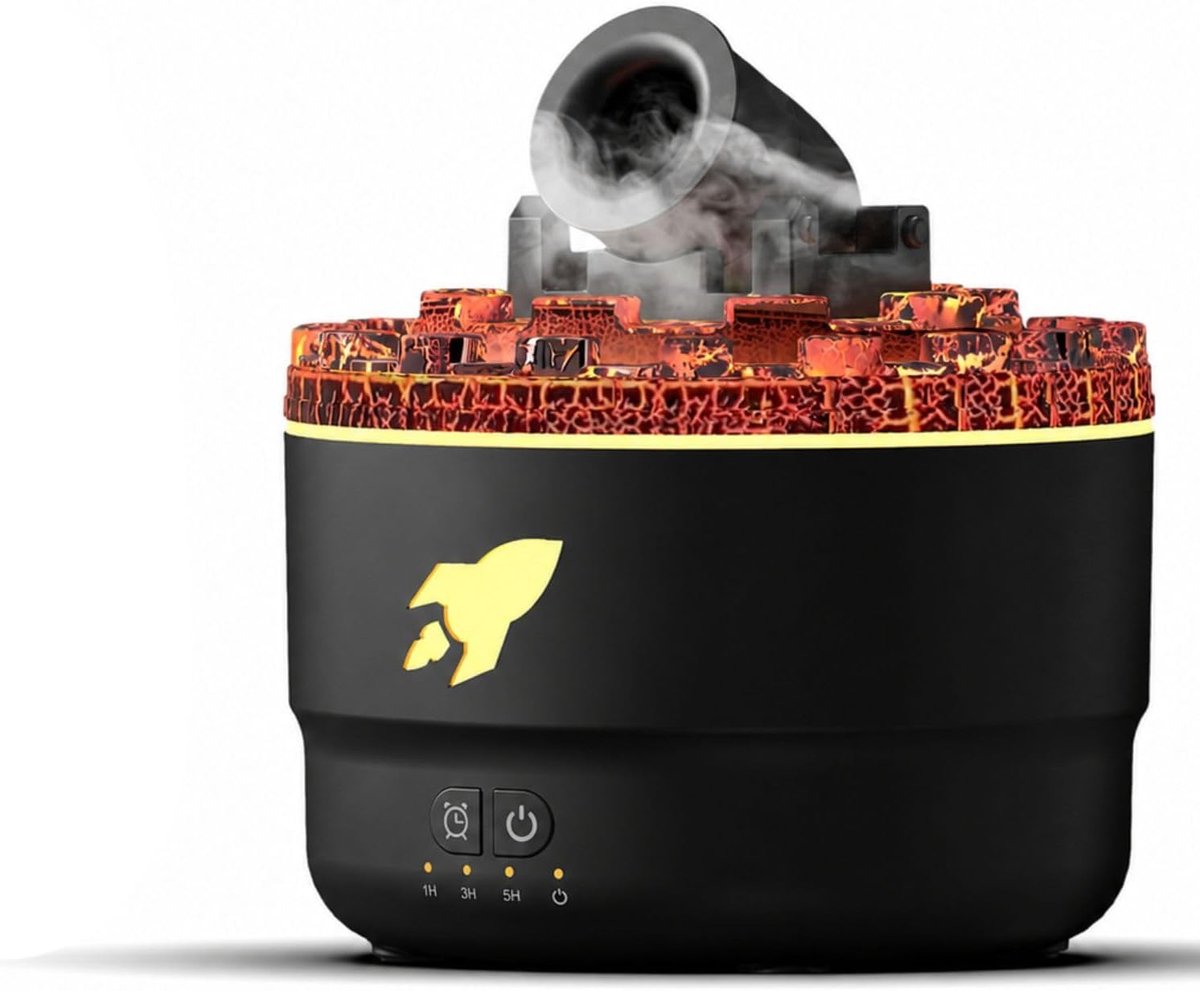 Cannon-luchtbevochtigers met Timer voor de Slaapkamer, Cannon Aromatherapie-luchtbevochtiger, Aromatherapie-machine voor Etherische Oliën met Kleurrijke LED-verlichting,