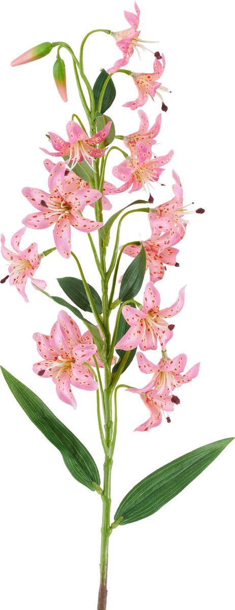 Easyplants | Kunstbloem Lelie 82 cm fuchsia | Zijde | Nepbloemen | fuchsia | Onderhoudsvrij | Kant-en-klaar