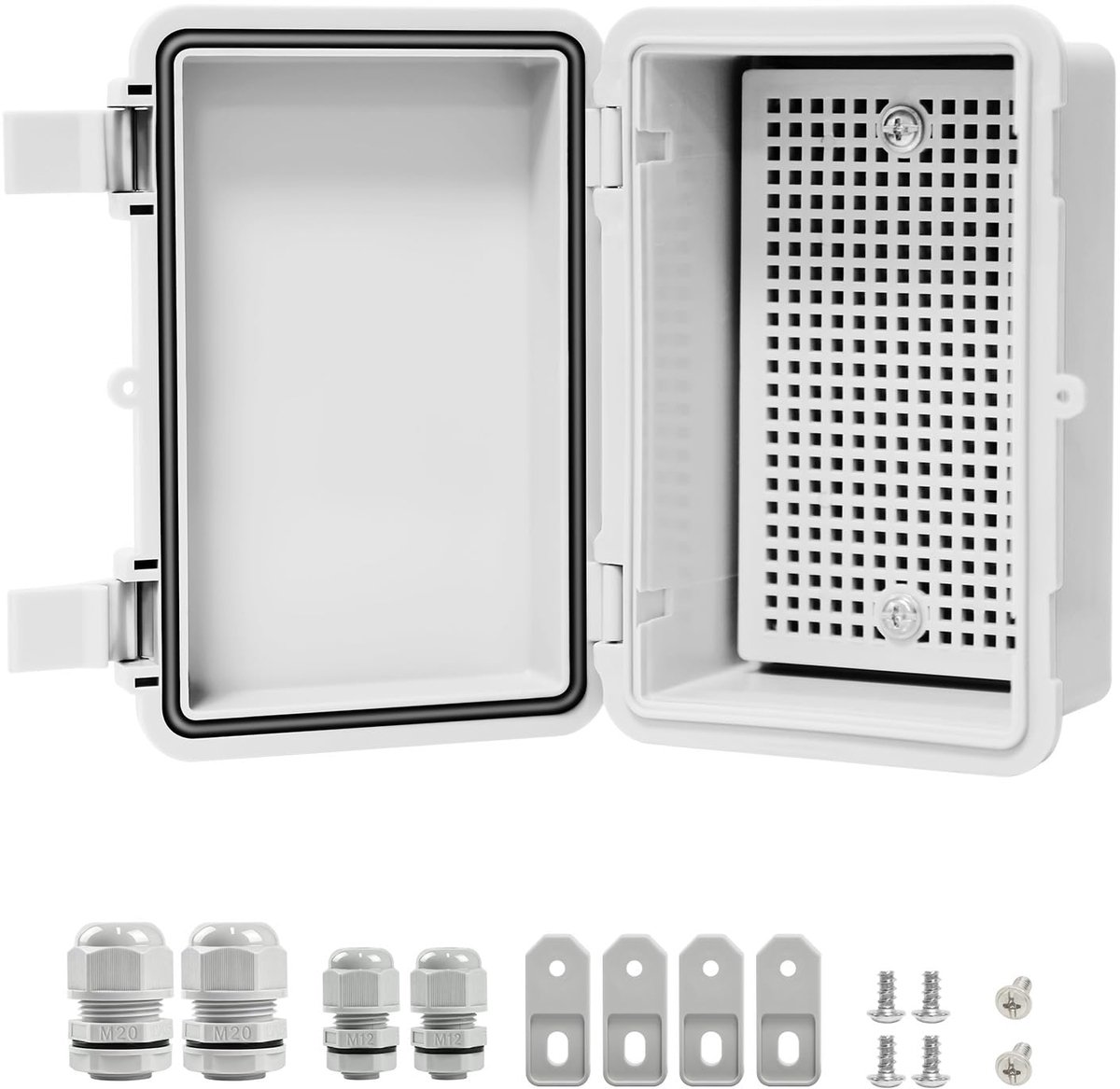 LeMotech Waterdichte verdeeldoos, IP65 aansluitdoos, ABS-kunststof behuizing, met montageplaat, wandhouder - ShopVlot