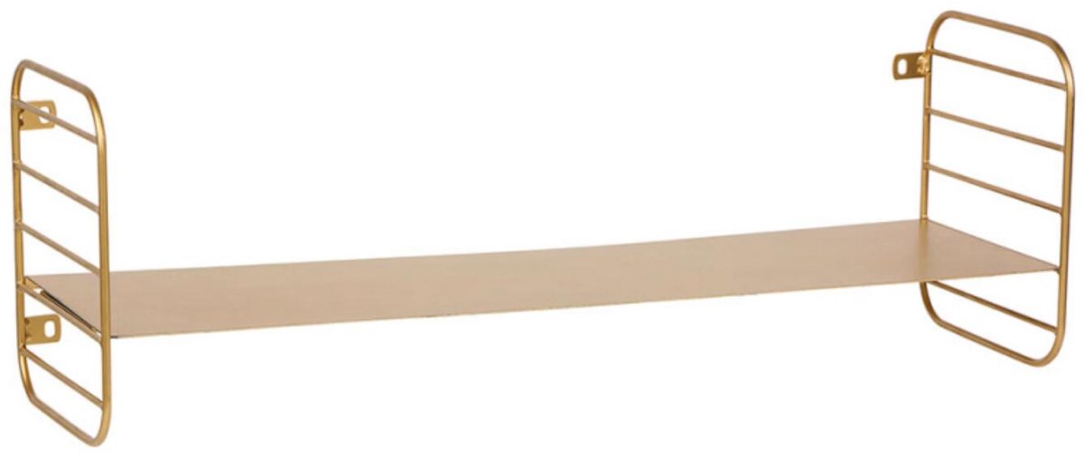 Ostaria Wandplank Angele - goudkleurig - metaal - 50 cm - muurplank - hangplank