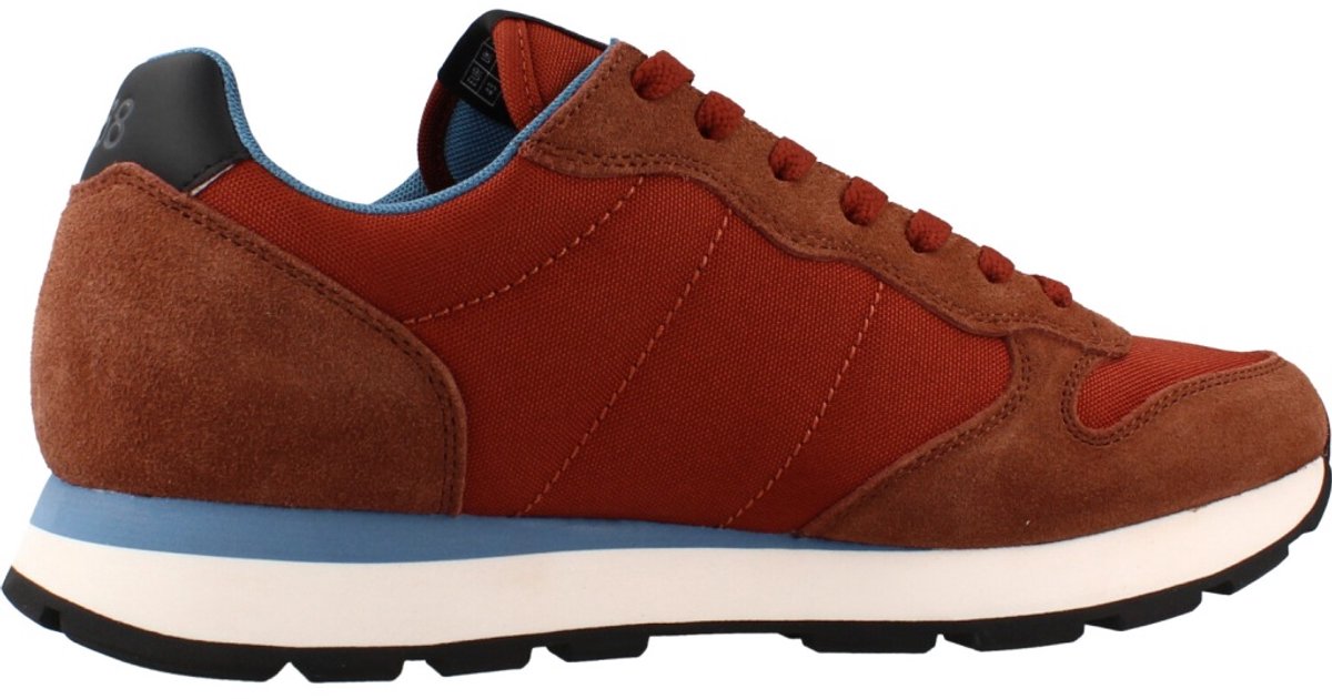 SUN68 Tom Solid - Heren Sneakers Schoenen Rust-Rood Z46101-36 , Maat: EU 41